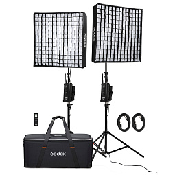Комплект светодиодных осветителей Godox FL150S-K2 для видеосъемки Комплект светодиодных осветителей Godox FL150S-K2 для видеосъемки