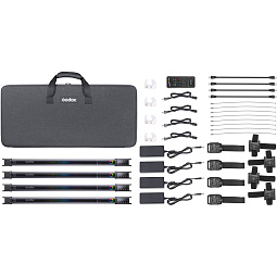 Комплект светодиодных осветителей Godox TL60*4 kit для видеосъемки Комплект светодиодных осветителей Godox TL60*4 kit для видеосъемки
